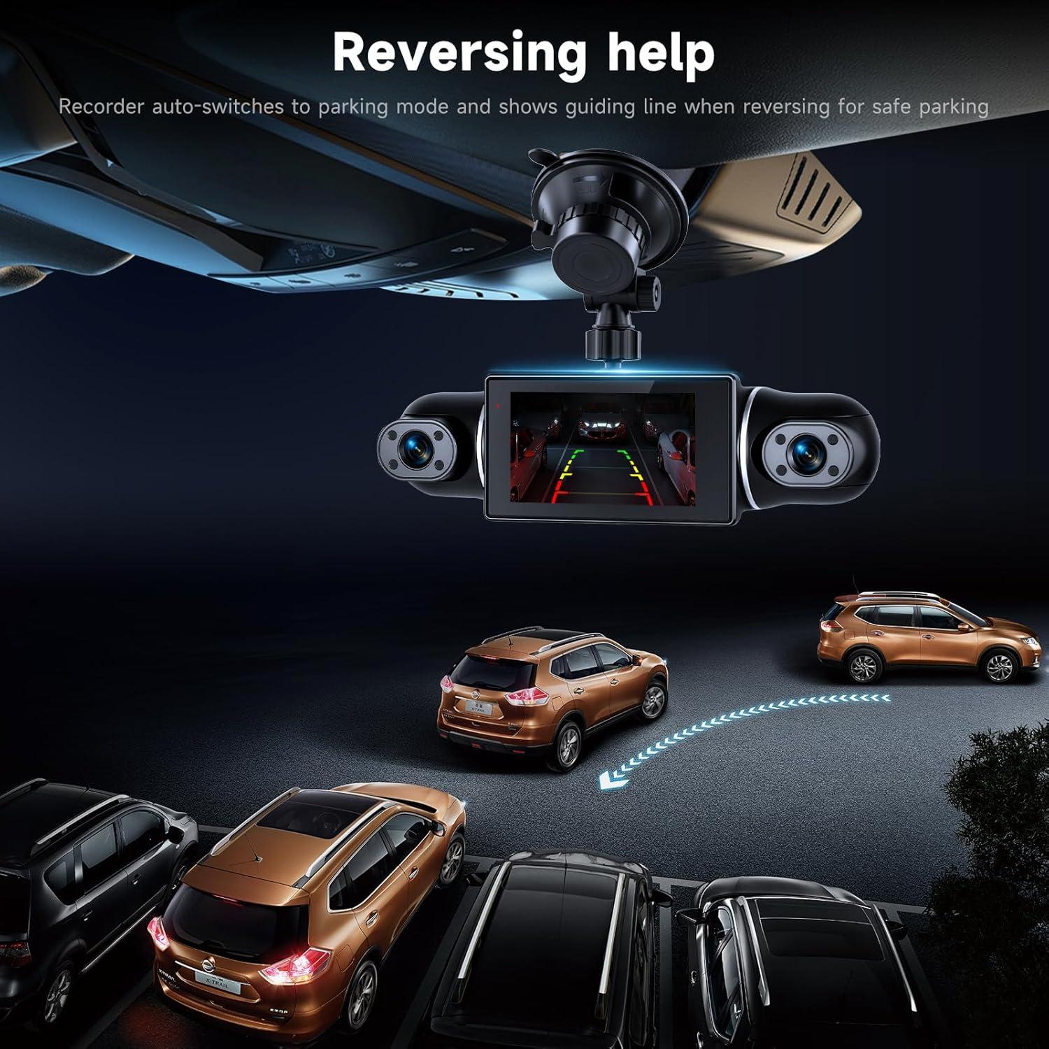 Cámara Dash 4 Canales METEESER 2K 2560x1440P WiFi GPS