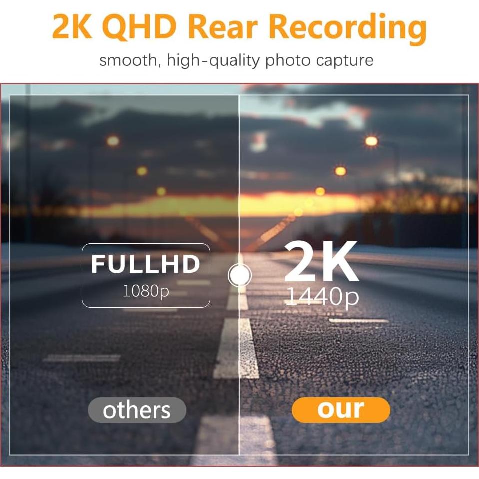 Cámara de tablero dual 4K+2K Pahaa con GPS y WiFi