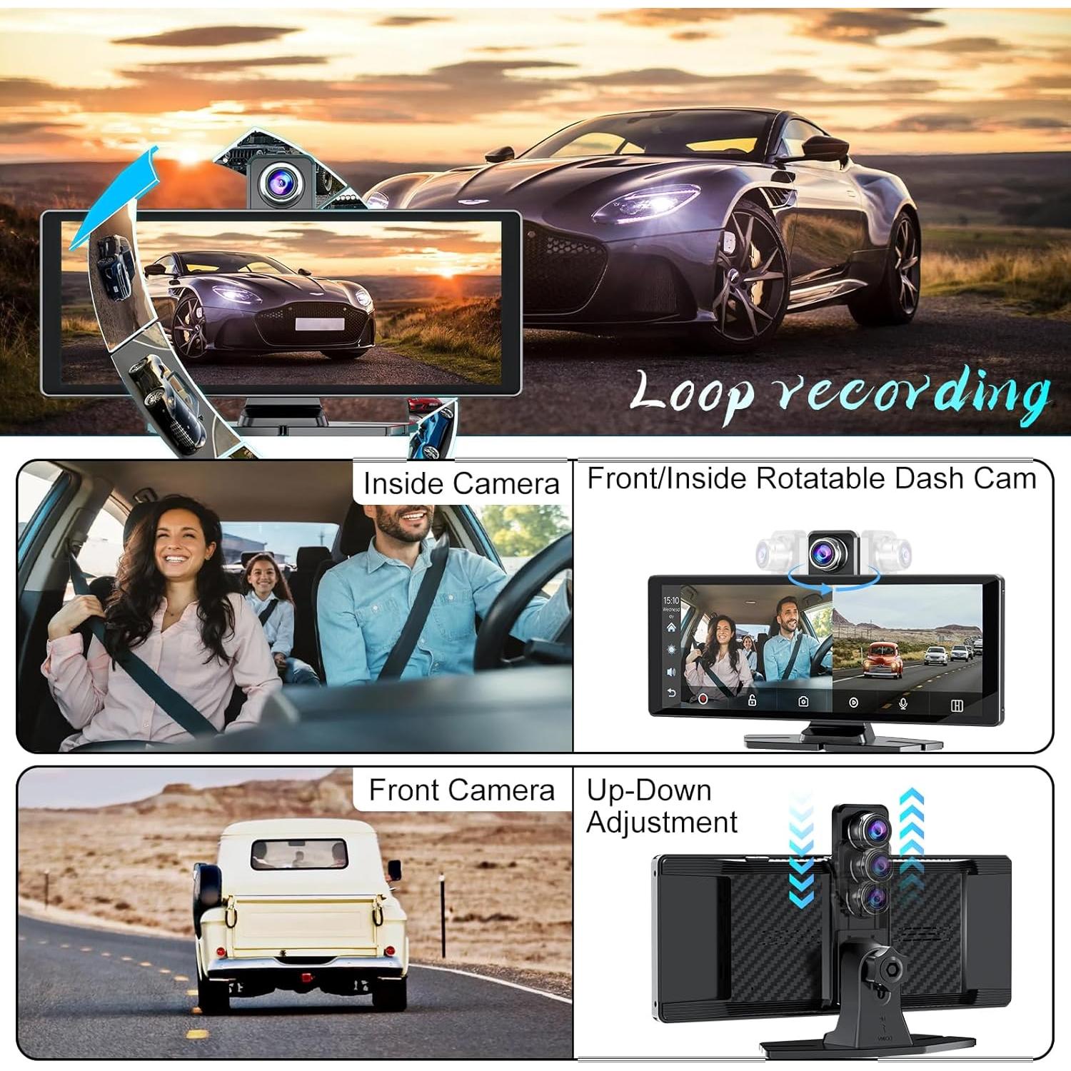 Pantalla Carplay 10.26" Accfly HD con Cámara 4K y GPS