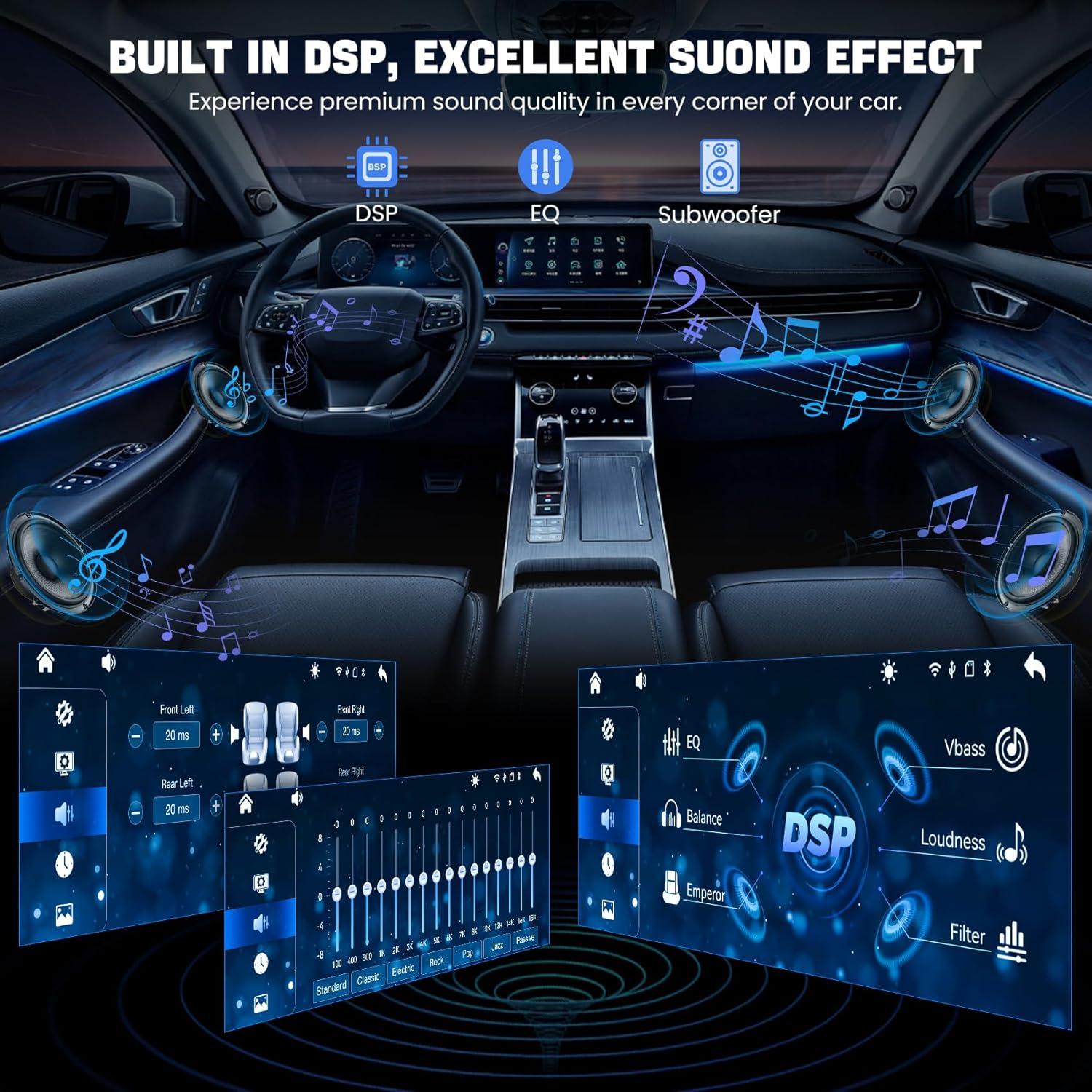 Reproductor de CD/DVD para coche Double Din WOWiViD 7" Bluetooth