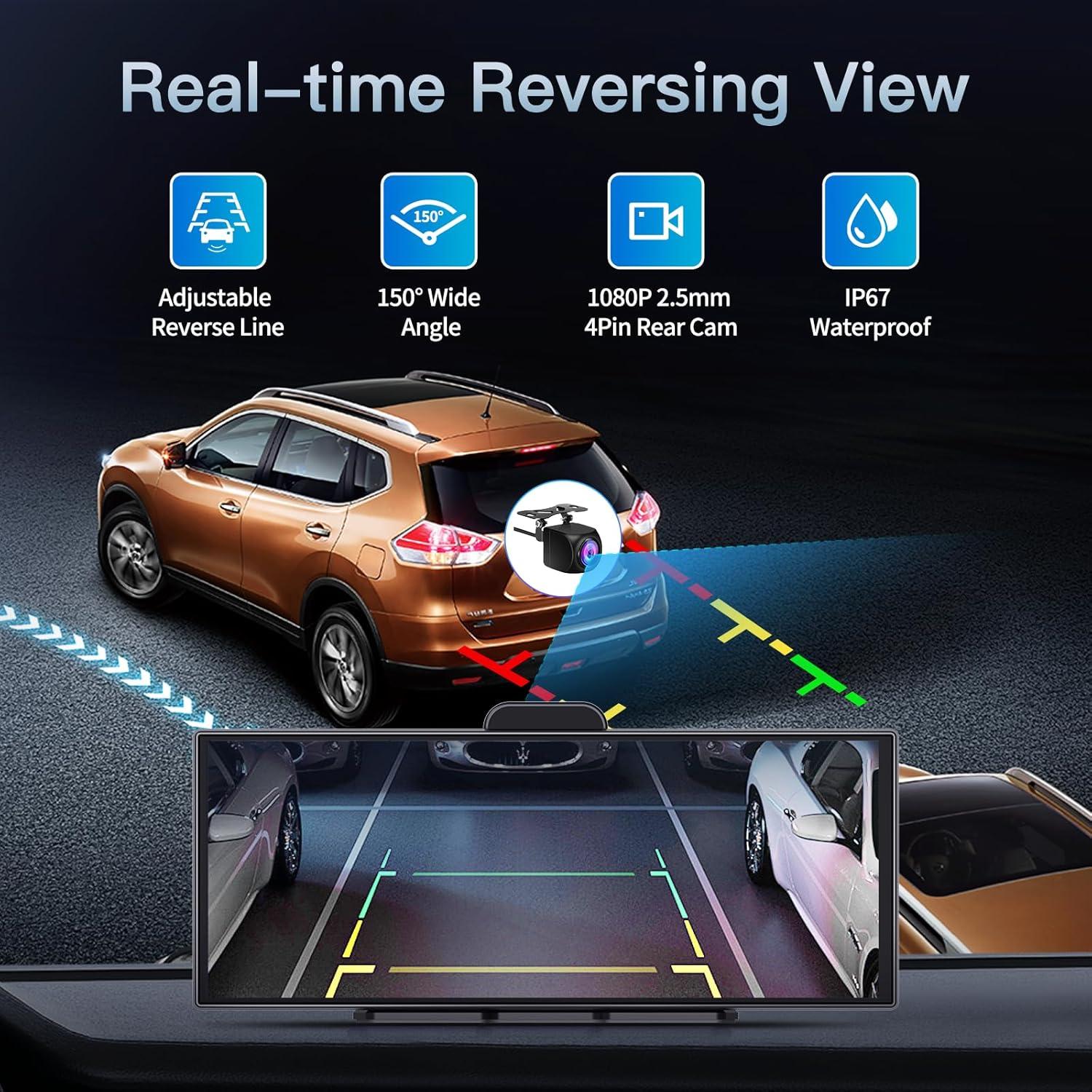 Pantalla 11.25" Apple CarPlay Inalámbrico + Cámara 4K