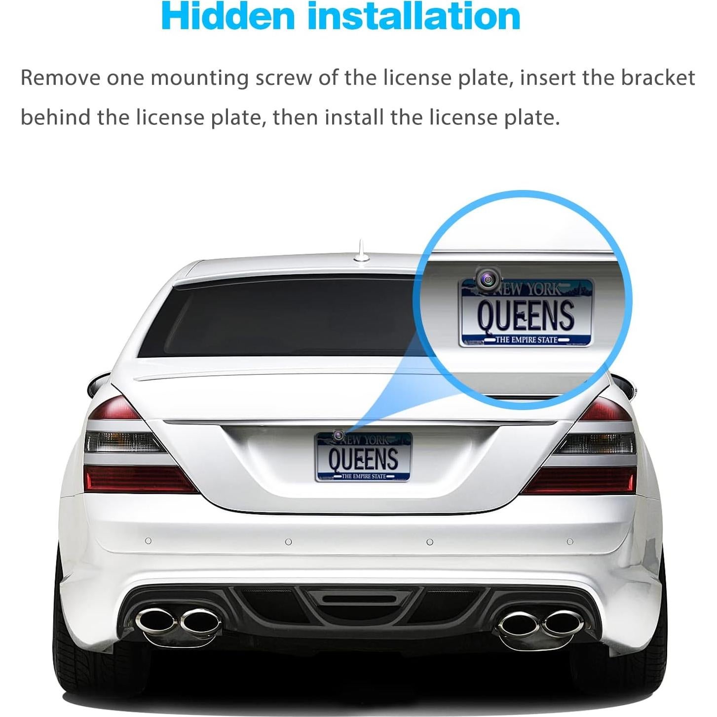 Soporte de Placa de Licencia Universal Pixelman para Cámara de Reversa