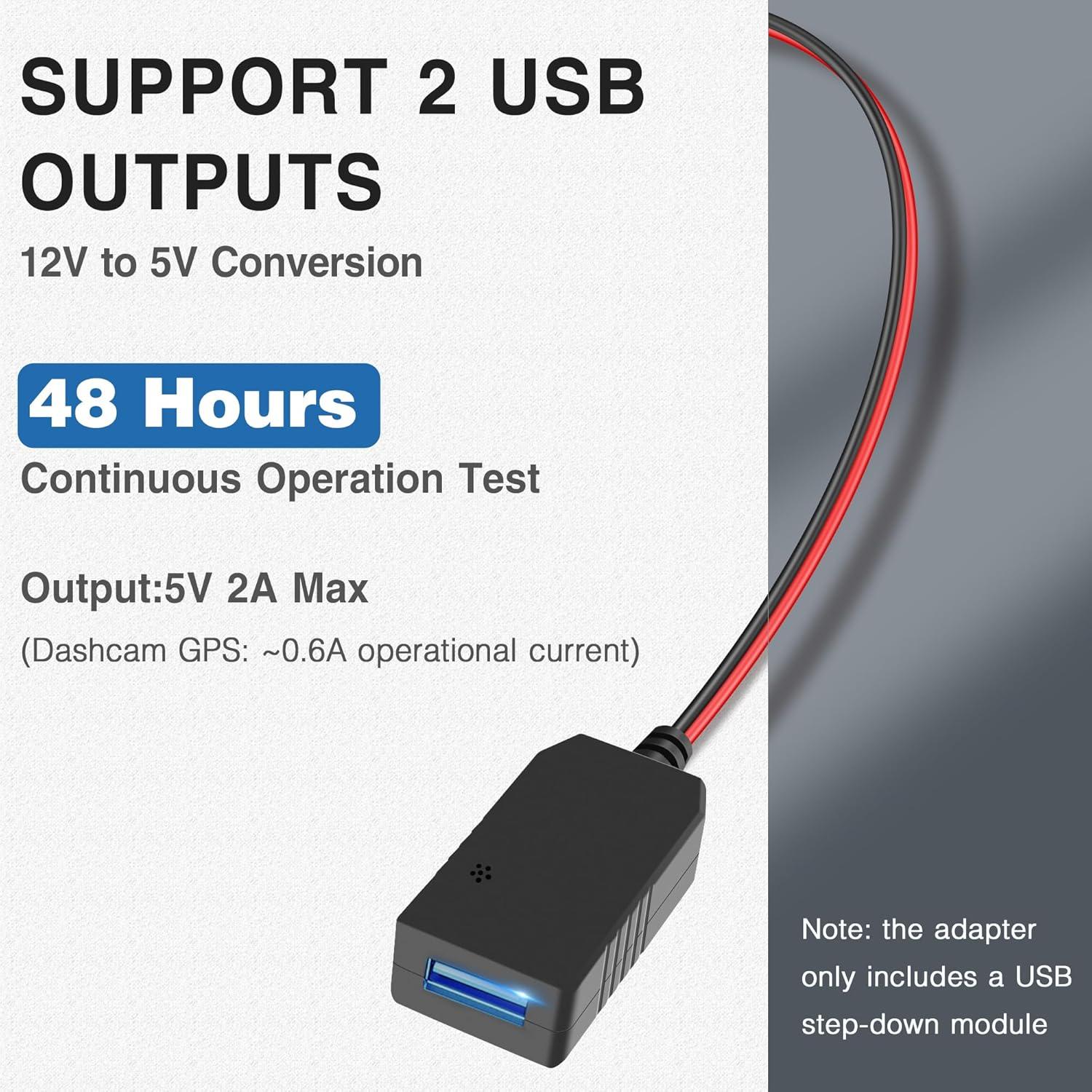 Adaptador de Alimentación DashCam YQMAJIM para Jeep y Dodge