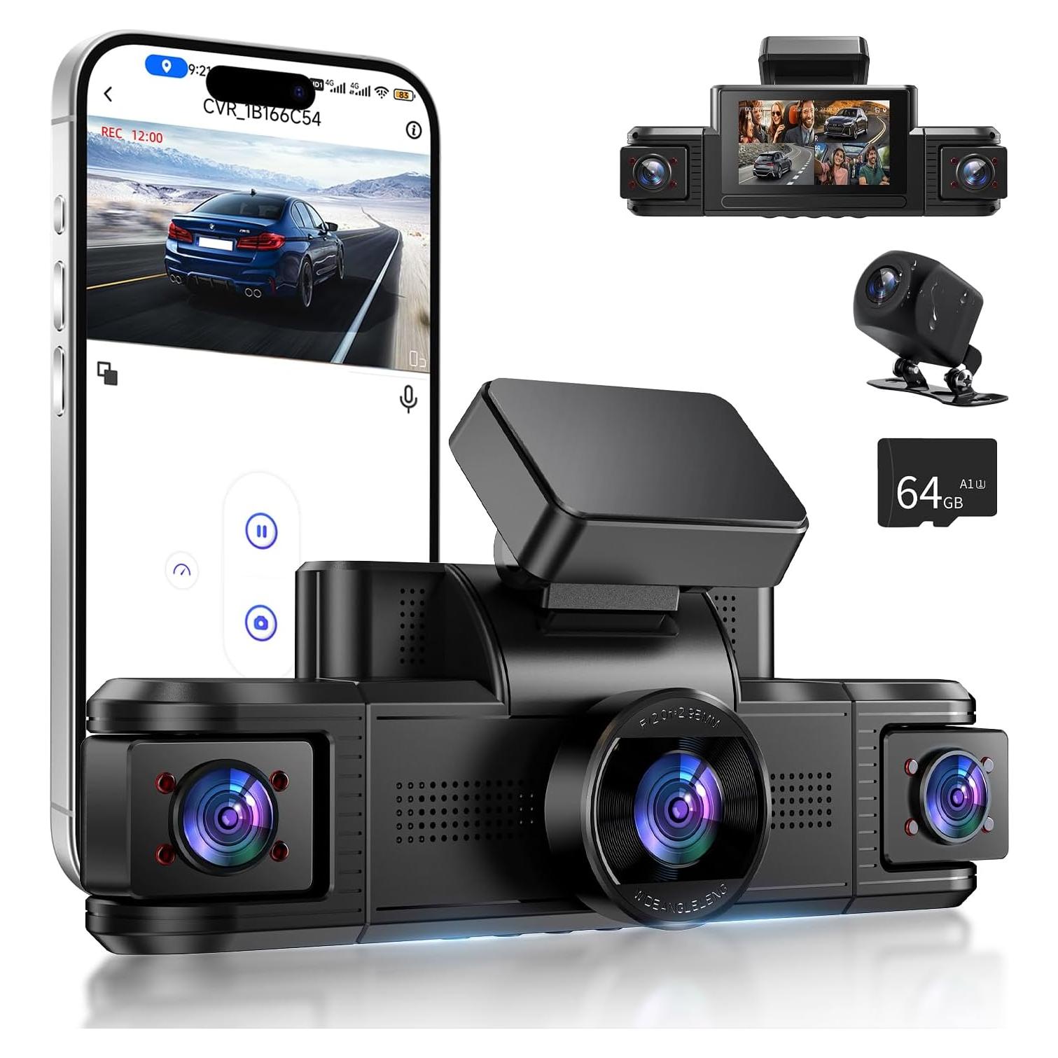 Cámara Dash 4 Canales Kuayvan 2K WiFi 5G Visión Nocturna