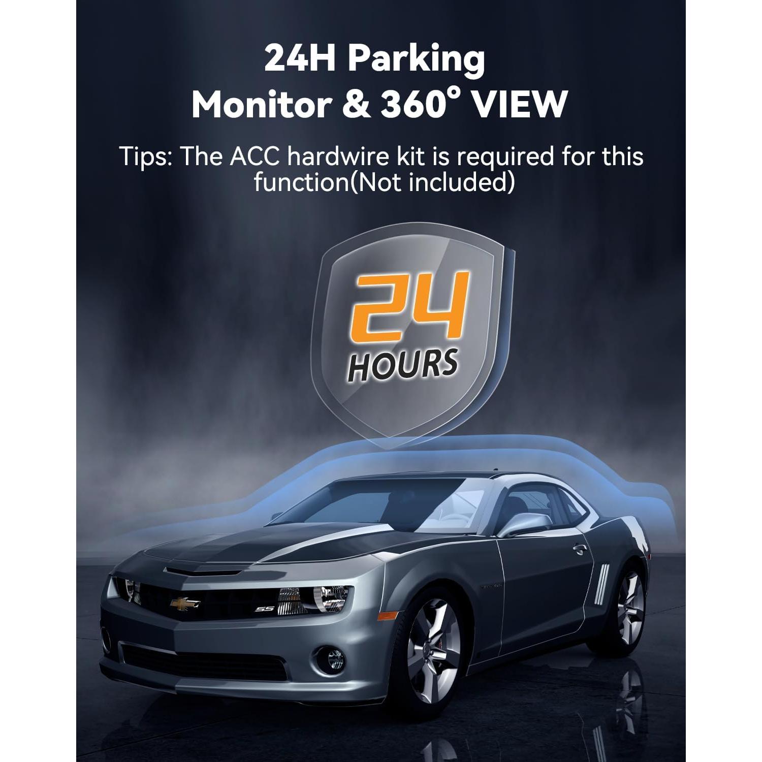 Cámara Dash 4 Canales Kuayvan 2K WiFi 5G Visión Nocturna