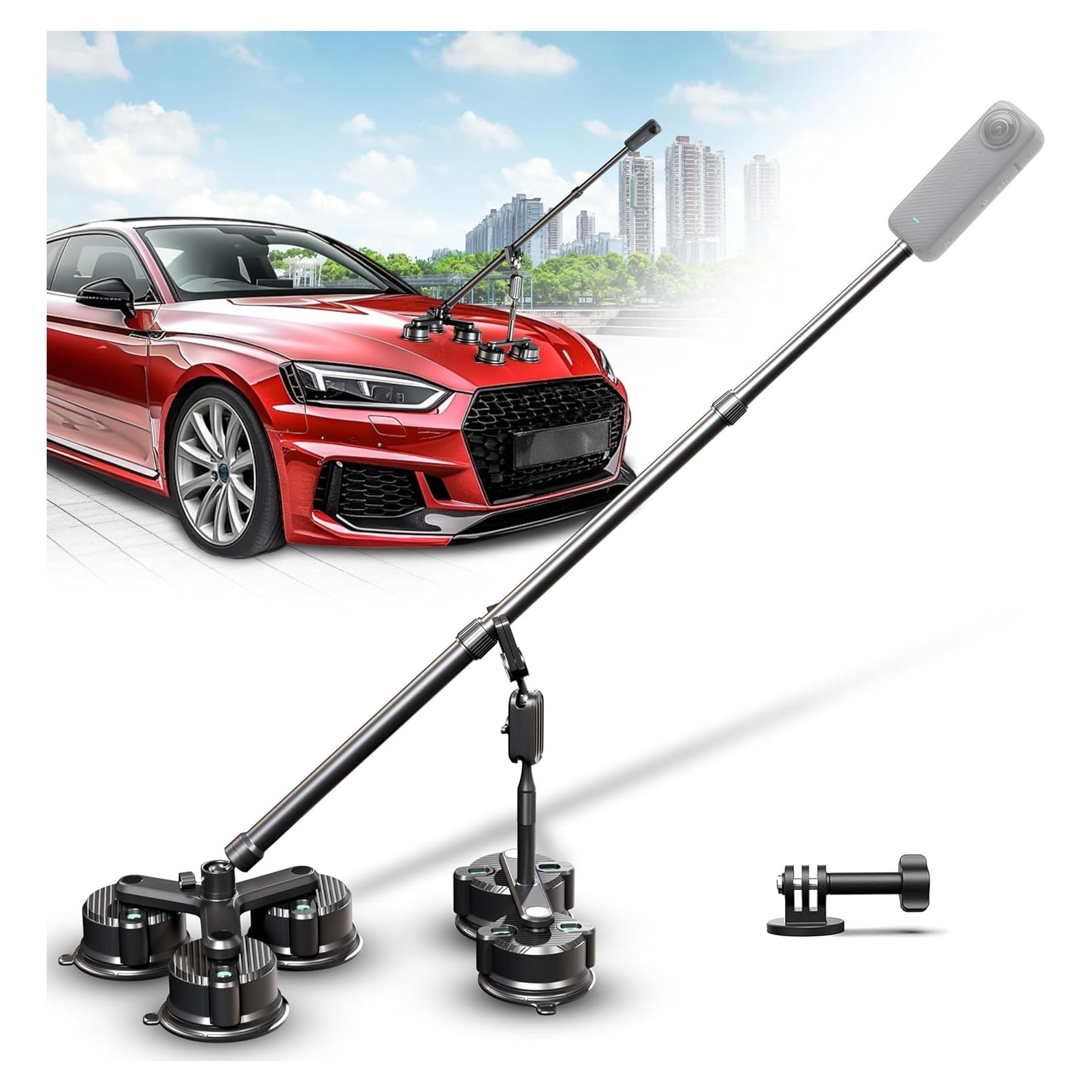 Soporte para coche Vlorix 5 en 1 con ventosas y palo de selfie