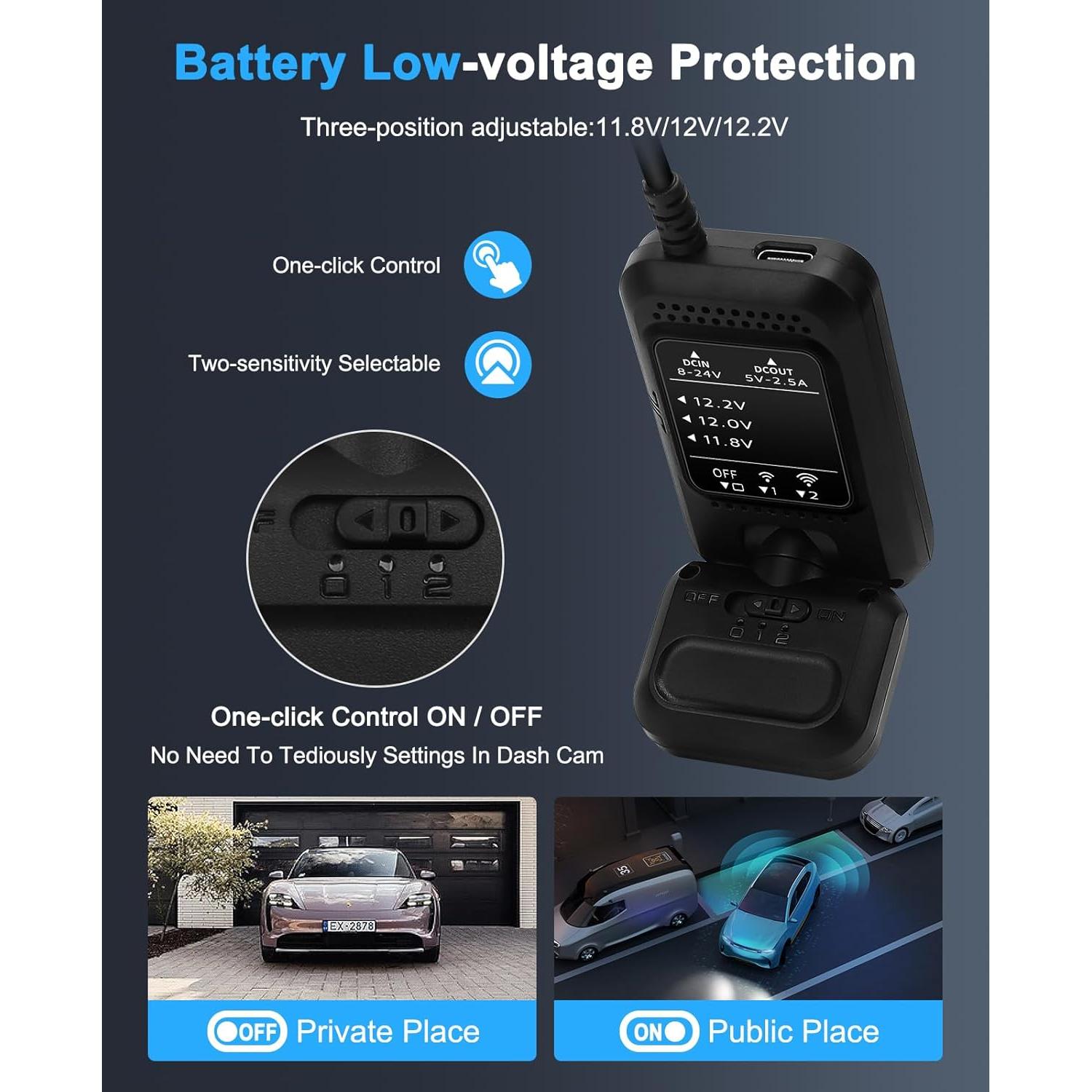 Kit de Cableado Duro ZY para Cámara de Tablero 12V-24V