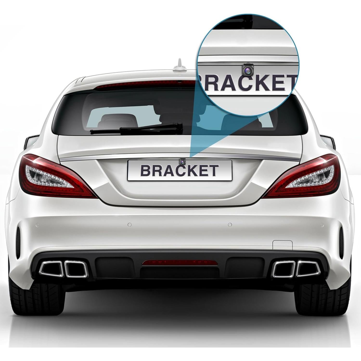 Soporte de Placa de Licencia para Cámara de Respaldo Acero Inoxidable