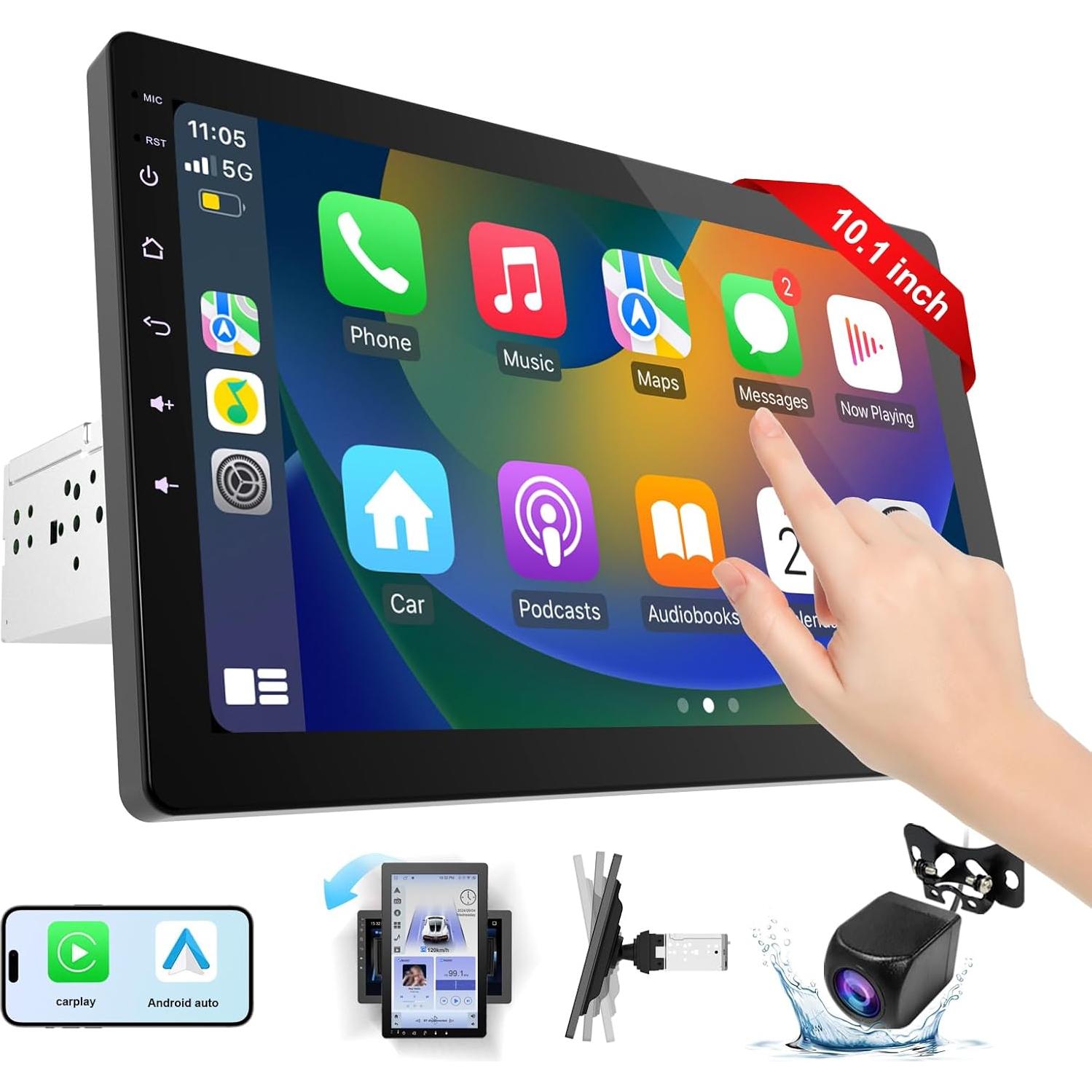 Estéreo de Coche 10.1" Haudio con CarPlay y Android Auto