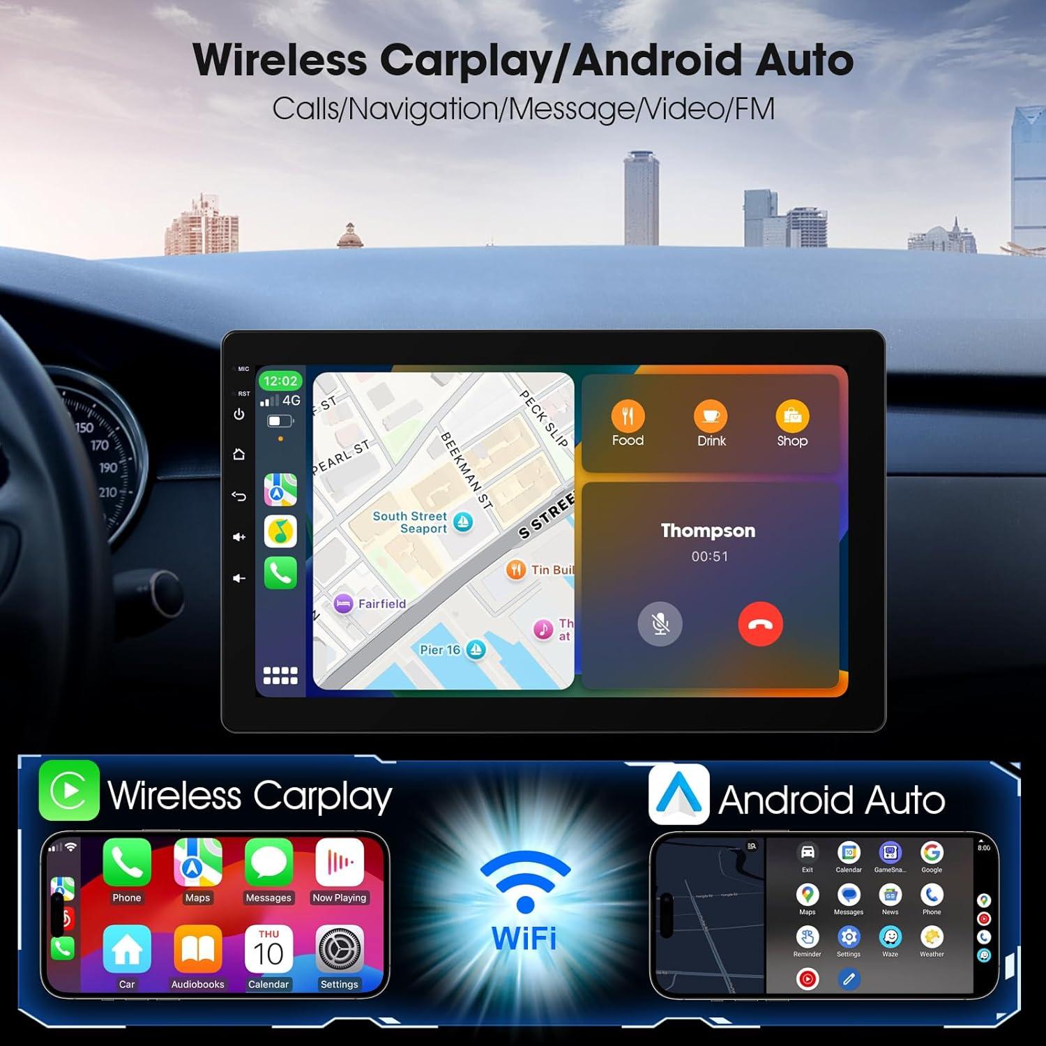 Estéreo de Coche 10.1" Haudio con CarPlay y Android Auto