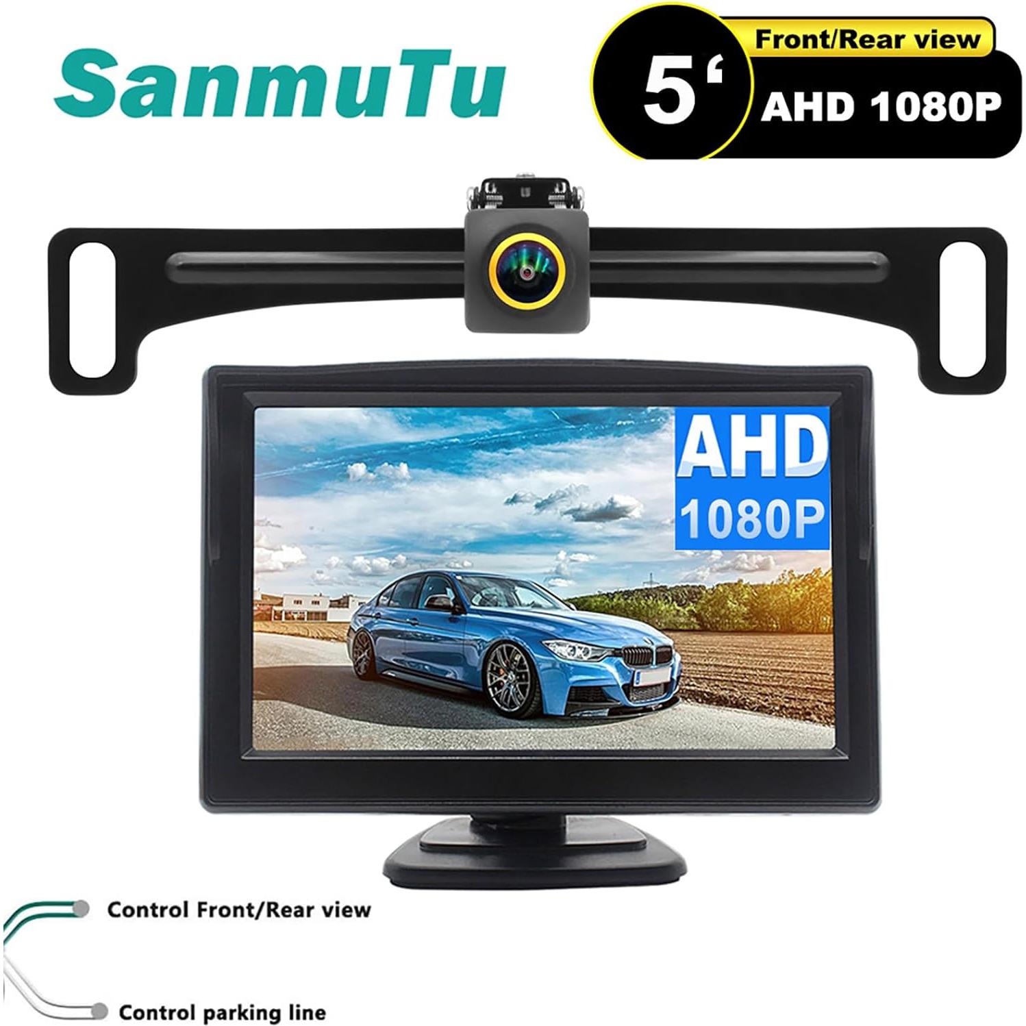 Cámara de Respaldo SanmuTu 5" AHD 1080P IP67 Visión Nocturna