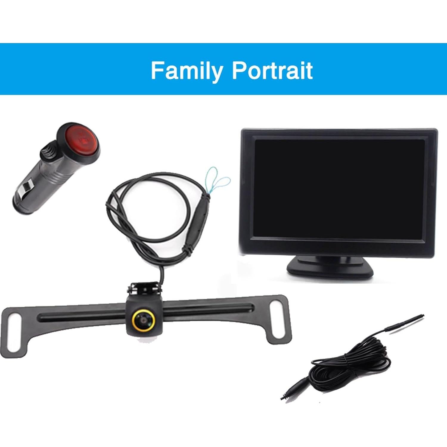 Cámara de Respaldo SanmuTu 5" AHD 1080P IP67 Visión Nocturna