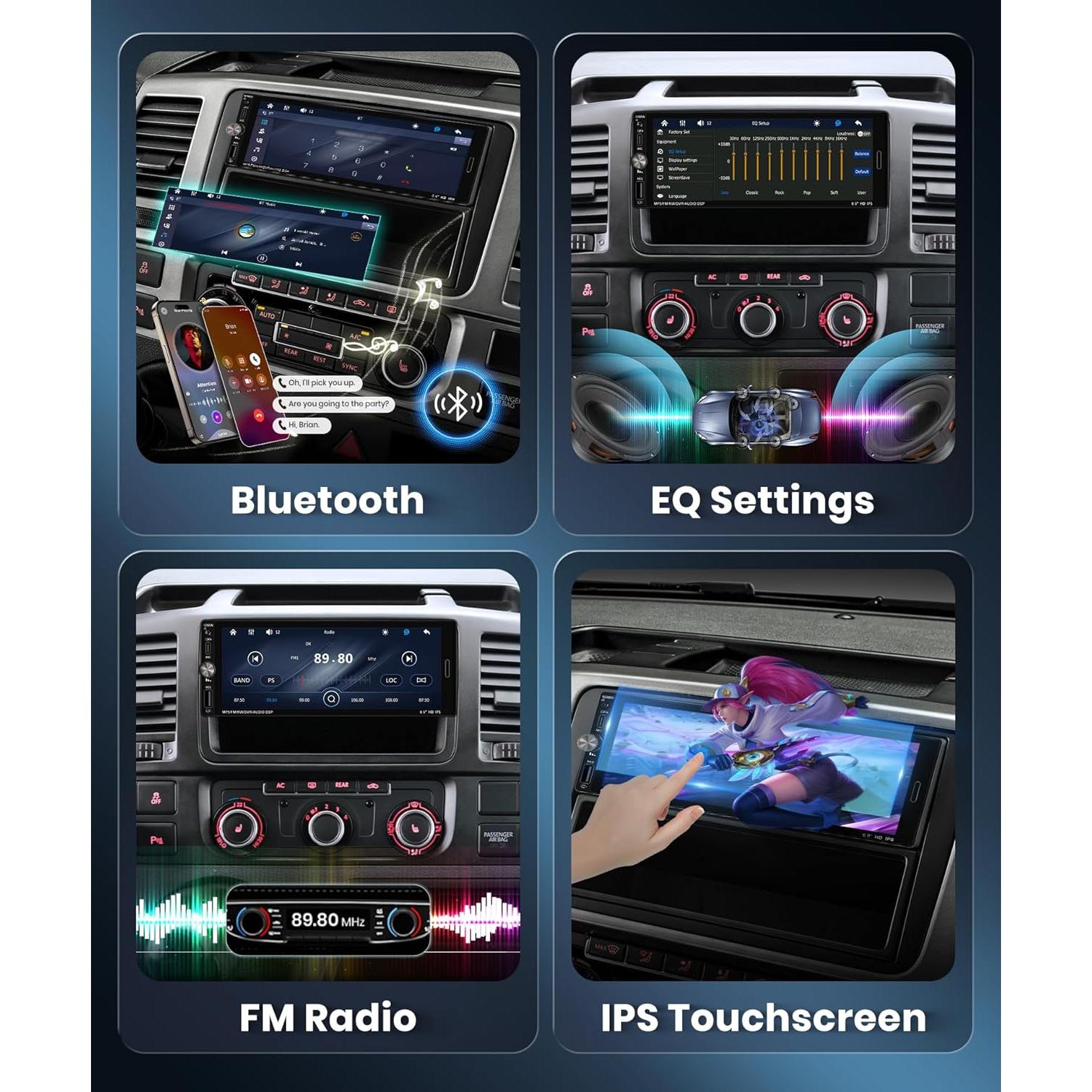 Estéreo de Coche MAHVEC 6.9" Bluetooth 5.2 Carplay Android Auto