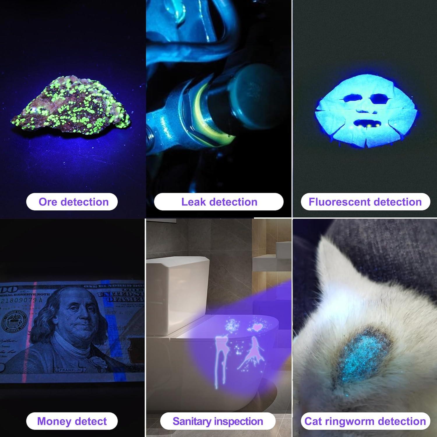 Linterna UV DARKDAWN 365nm Recargable USB-C 20W IPX4