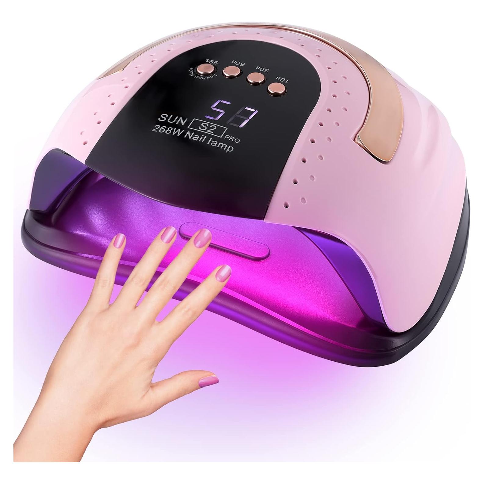 Lámpara Secadora de Uñas UV LED Akuirtoi 268W con Sensor Automático