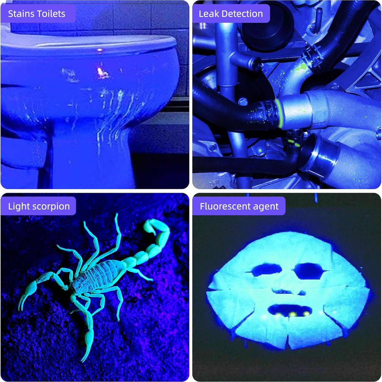 Linterna UV DARKBEAM 365nm Recargable USB Mini 2 Paquete