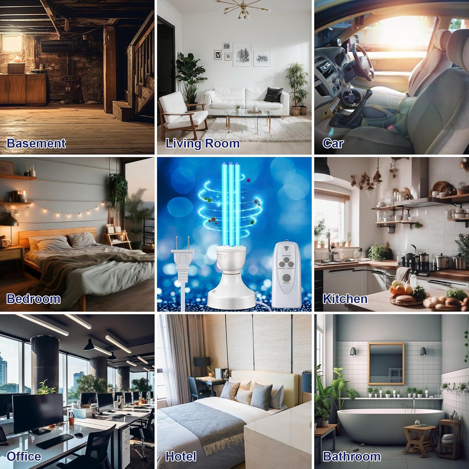 Lámpara UV Qualirey 25W con Control Remoto y Ozono