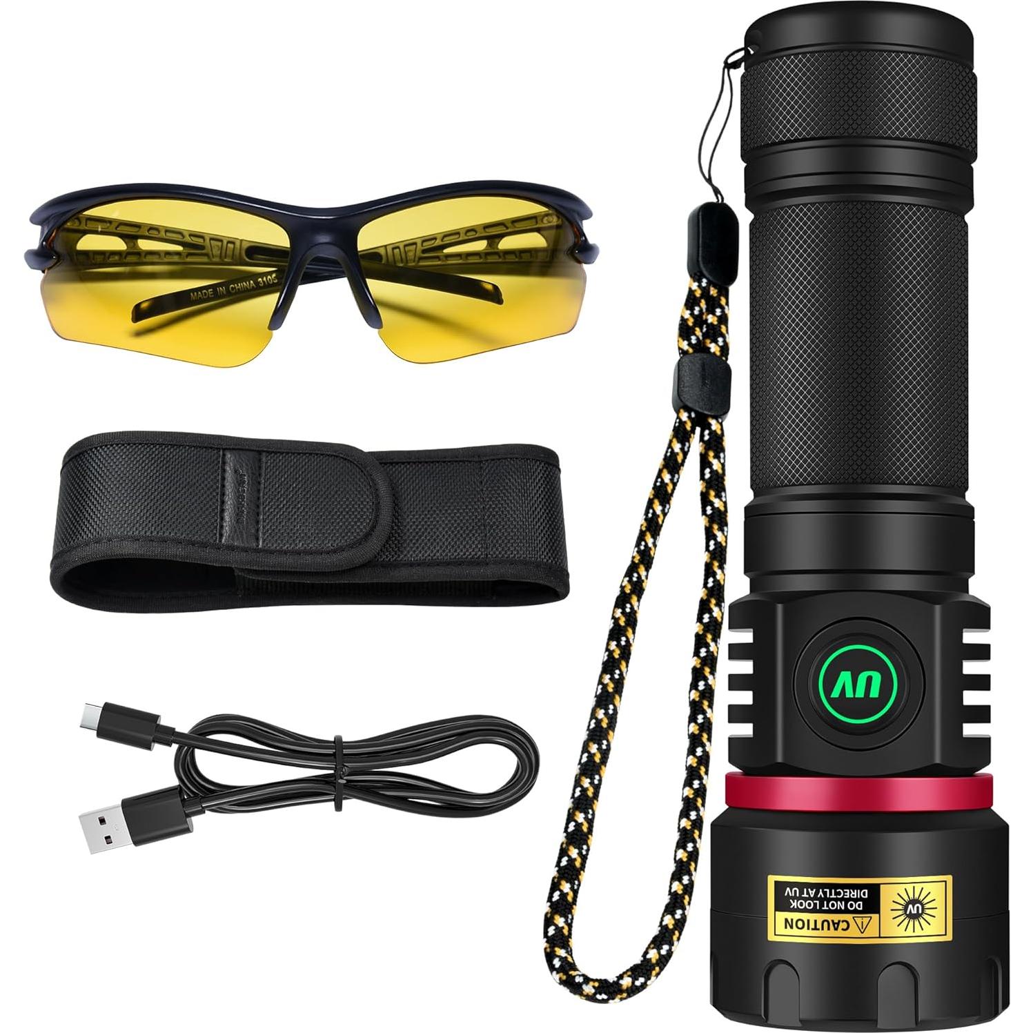 Linterna UV DARKBEAM B97 365nm 6xLED Recargable USB-C 80W