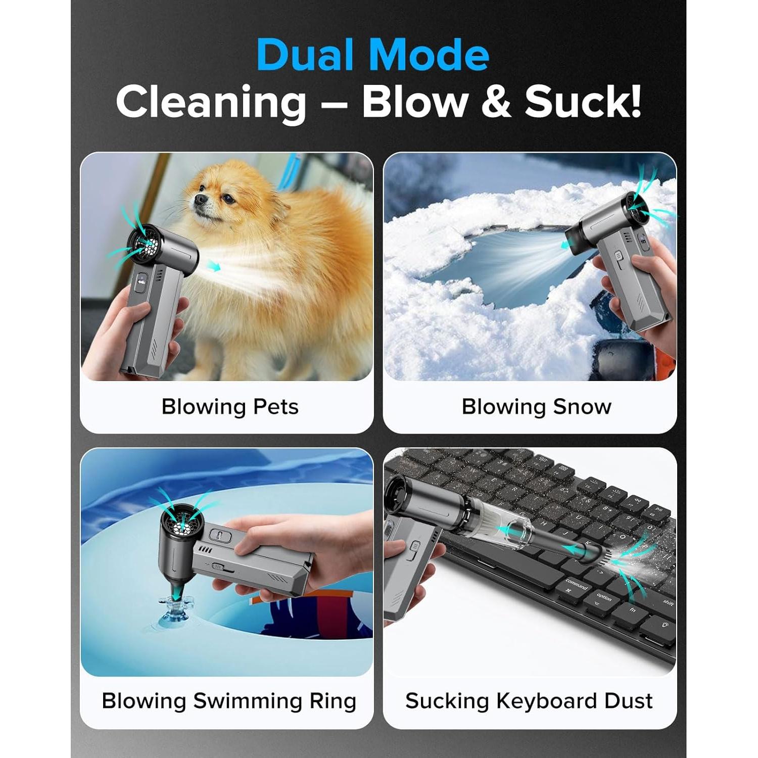 Soplador y Aspirador COSANO F72 Inalámbrico 130,000 RPM