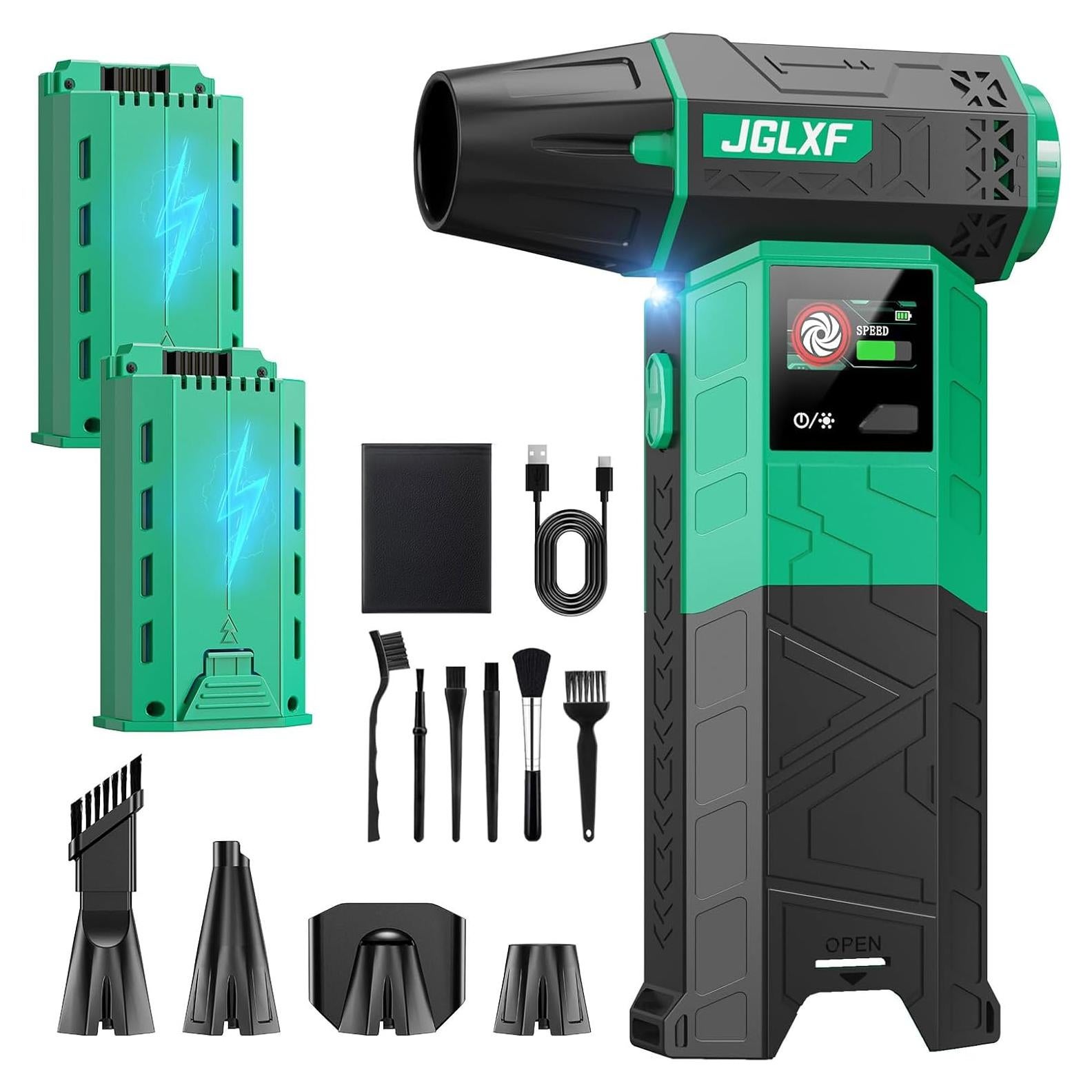 Soplador de Aire Eléctrico JGLXF 130000RPM 2 Baterías 4000mAh