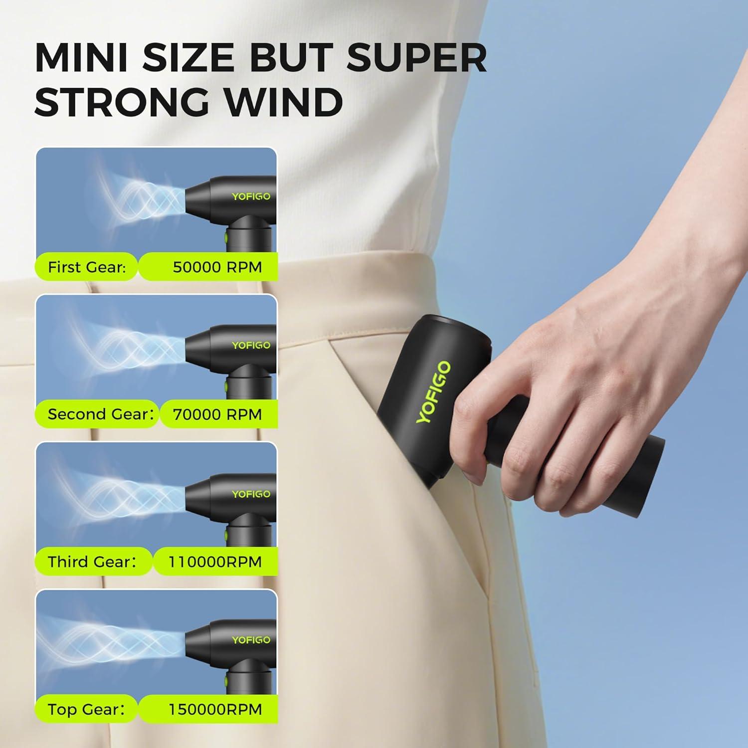 Soplador de Aire Comprimido YOFIGO 150000RPM Recargable