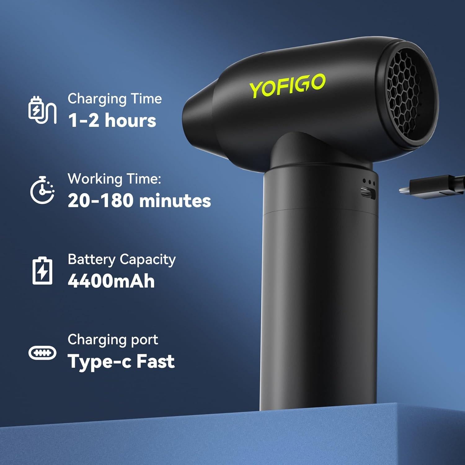 Soplador de Aire Comprimido YOFIGO 150000RPM Recargable