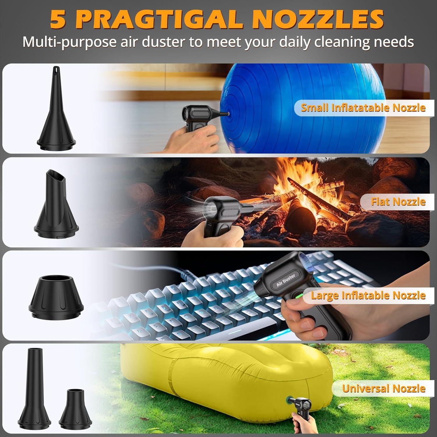 Soplador de Aire Eléctrico Gardon GD-EAD100 - 180000 RPM, 4 Velocidades