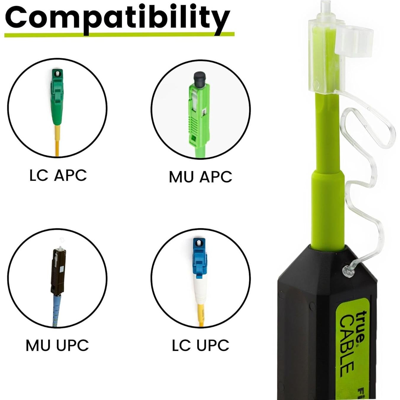 Limpiador de Punta de Fibra Óptica trueCABLE LC/MU 800 Limpiezas