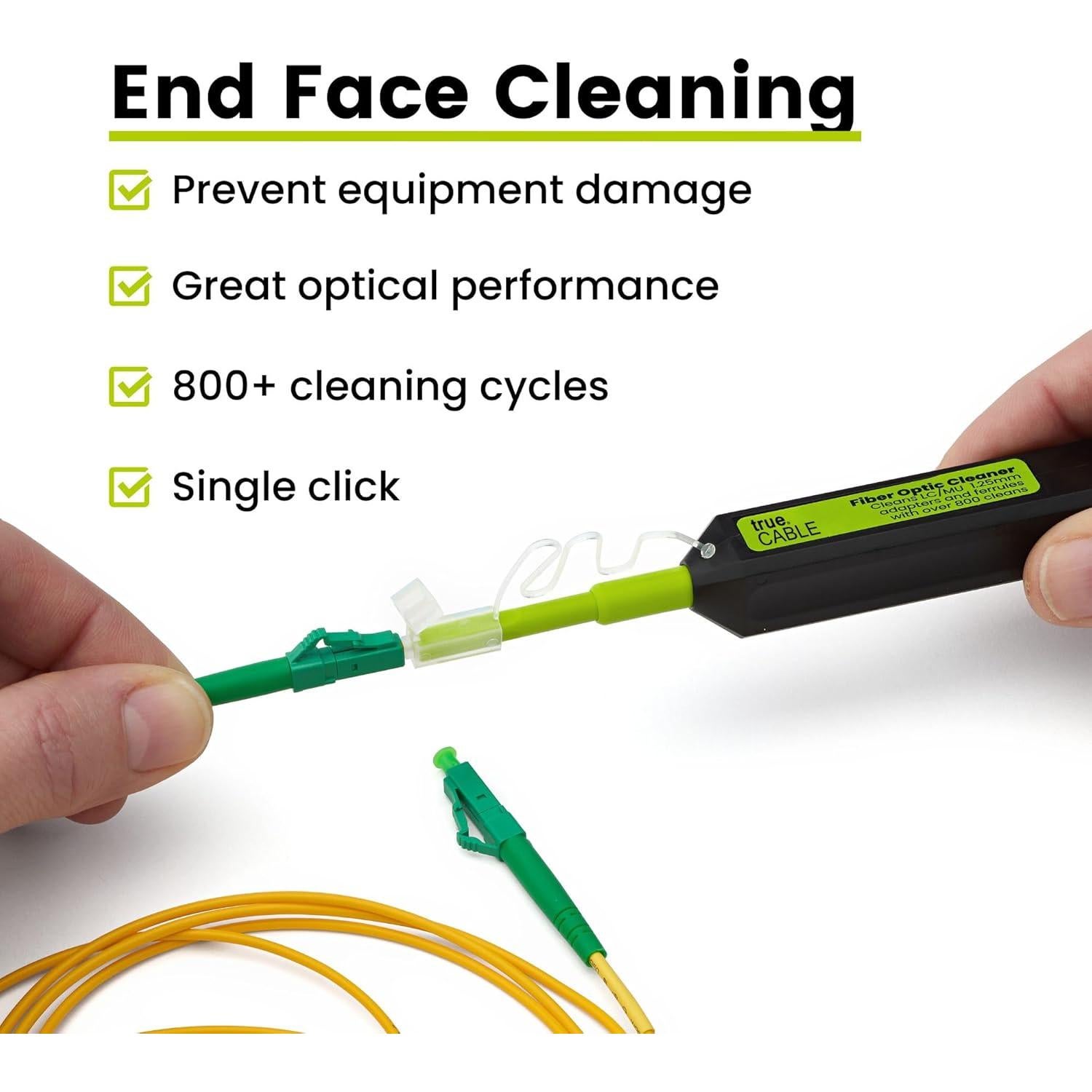 Limpiador de Punta de Fibra Óptica trueCABLE LC/MU 800 Limpiezas
