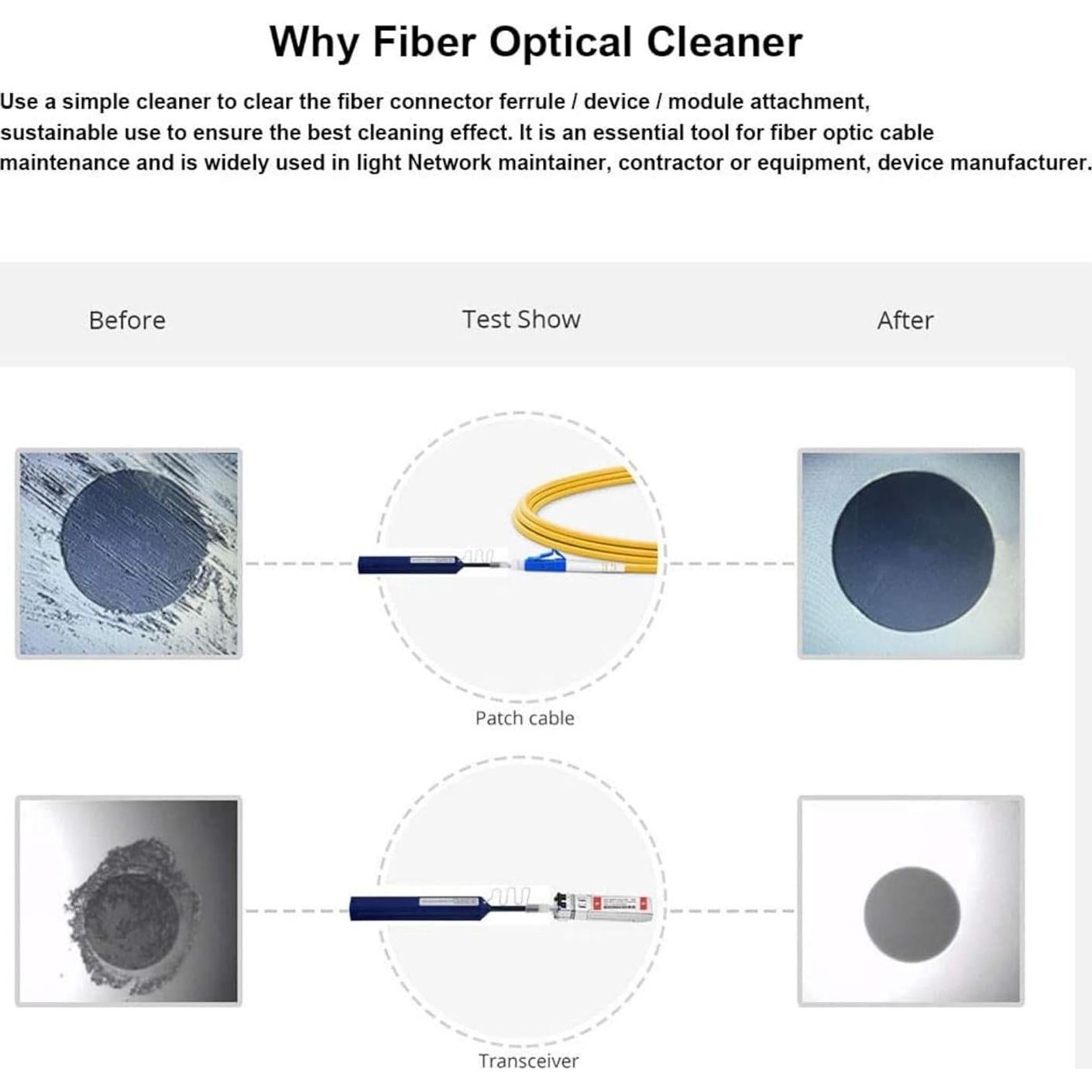 Limpiador de Punta de Fibra Óptica trueCABLE LC/MU 800 Limpiezas