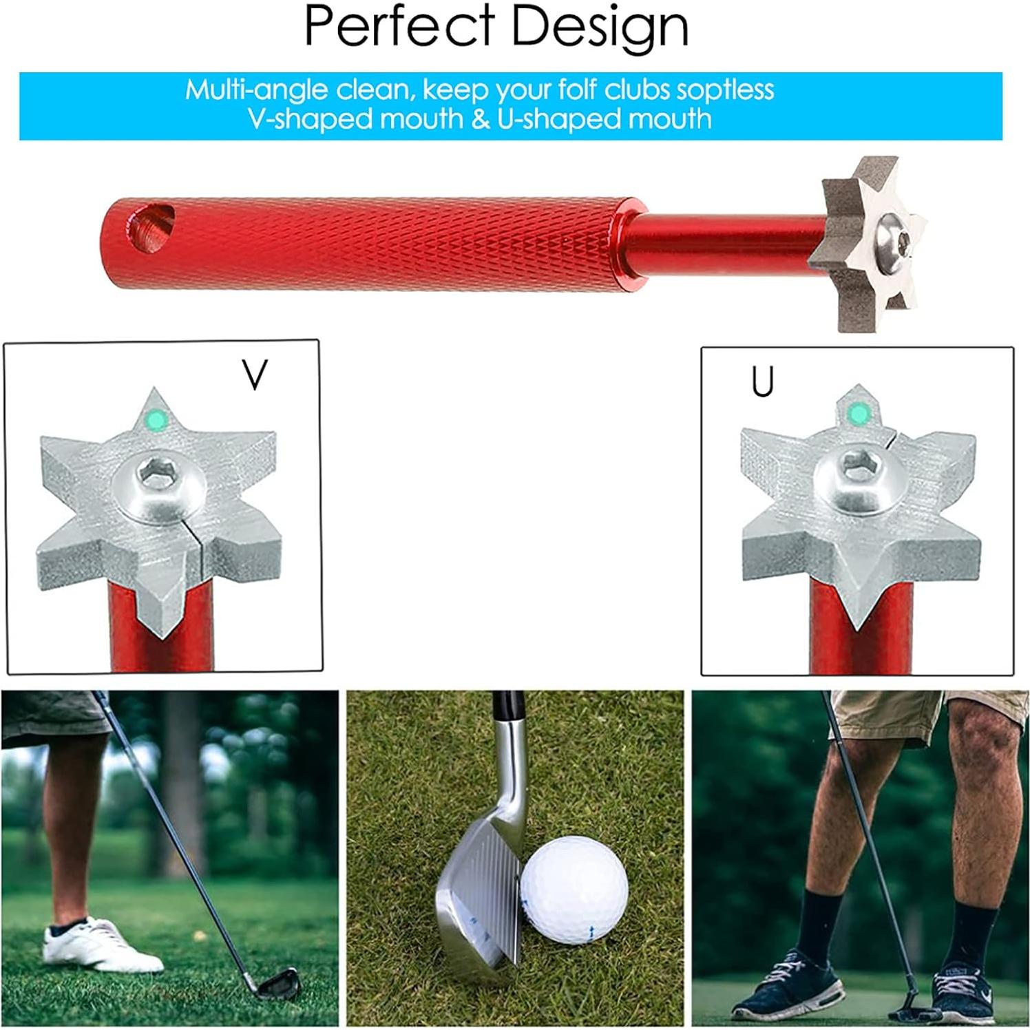 Kit de Afilador y Cepillo Limpiador de Palos de Golf VIPMOON