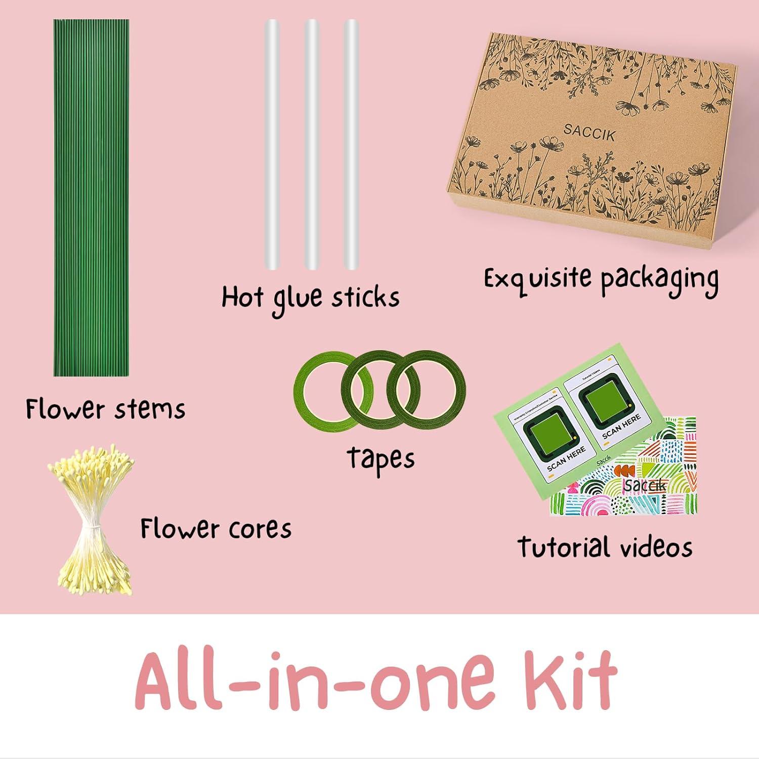 Kit de Manualidades Saccik 500 Piezas Limpiapipas Rosa