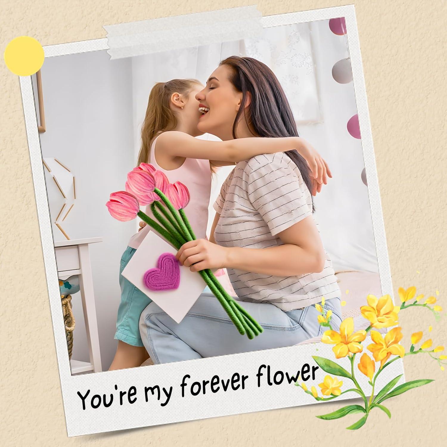 Kit de Manualidades Saccik 500 Piezas Limpiapipas Rosa