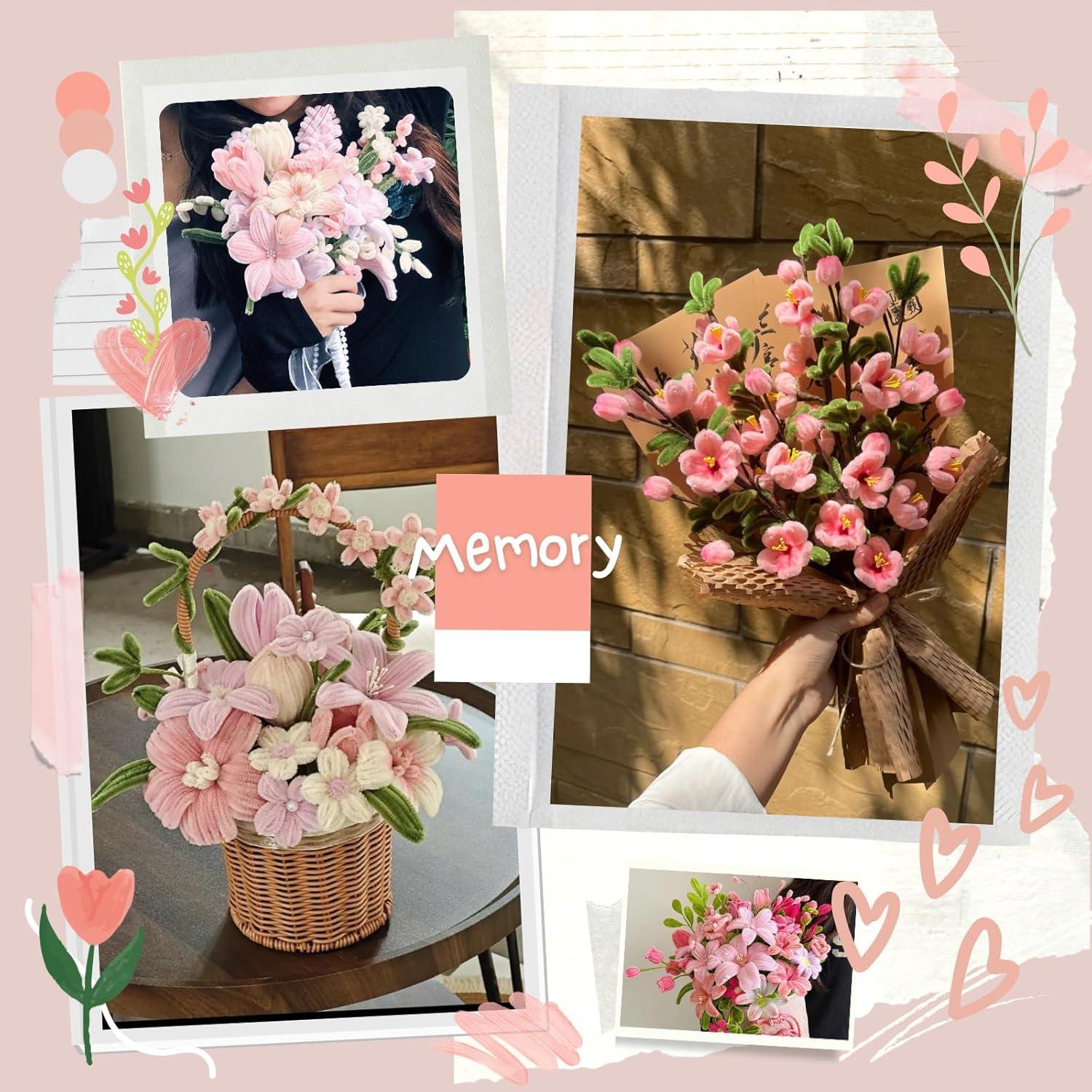 Kit de Manualidades Saccik 500 Piezas Limpiapipas Rosa