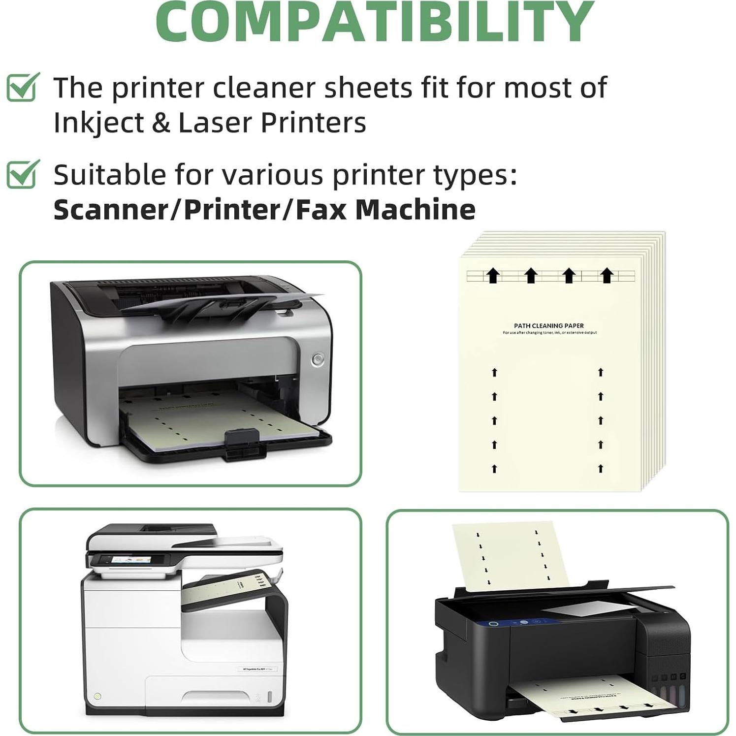 10 Hojas de Limpieza PROSOCOOL para Impresoras y Escáneres