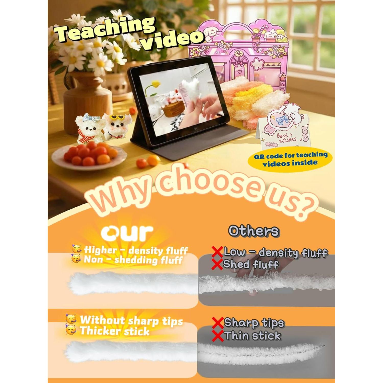 Kit de Manualidades 124 Piezas HitsX Limpiapipas 99 cm