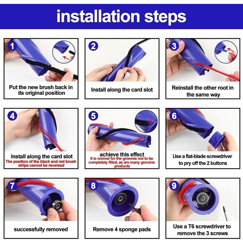 4 Tiras Reemplazo para Aspiradora Dyson V8 V10 Odashen