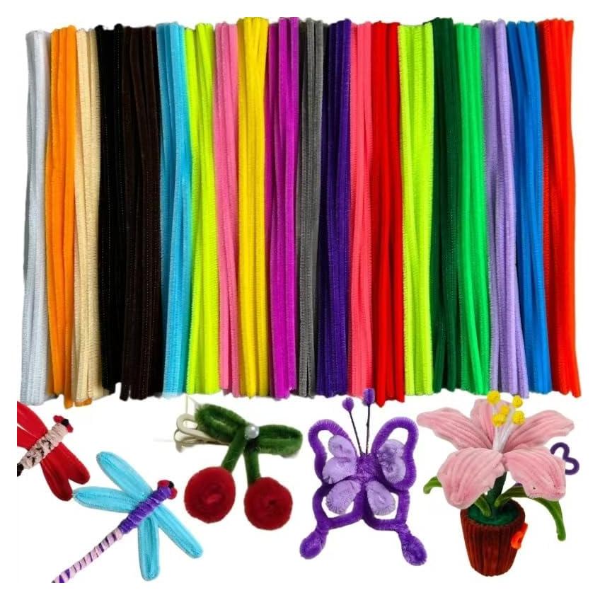 200 Limpiapipas Multicolores para Manualidades DIY 30 cm
