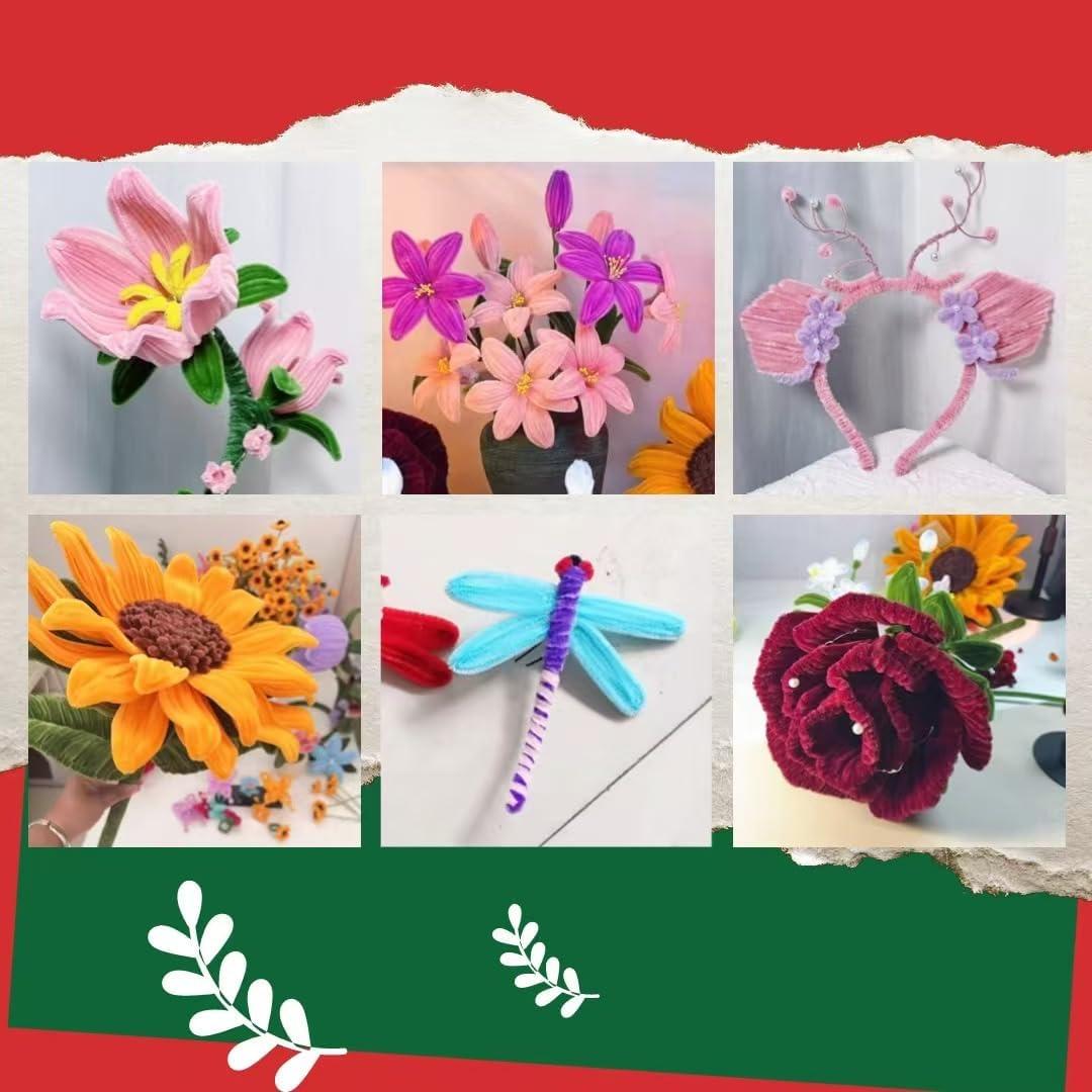 200 Limpiapipas Multicolores para Manualidades DIY 30 cm