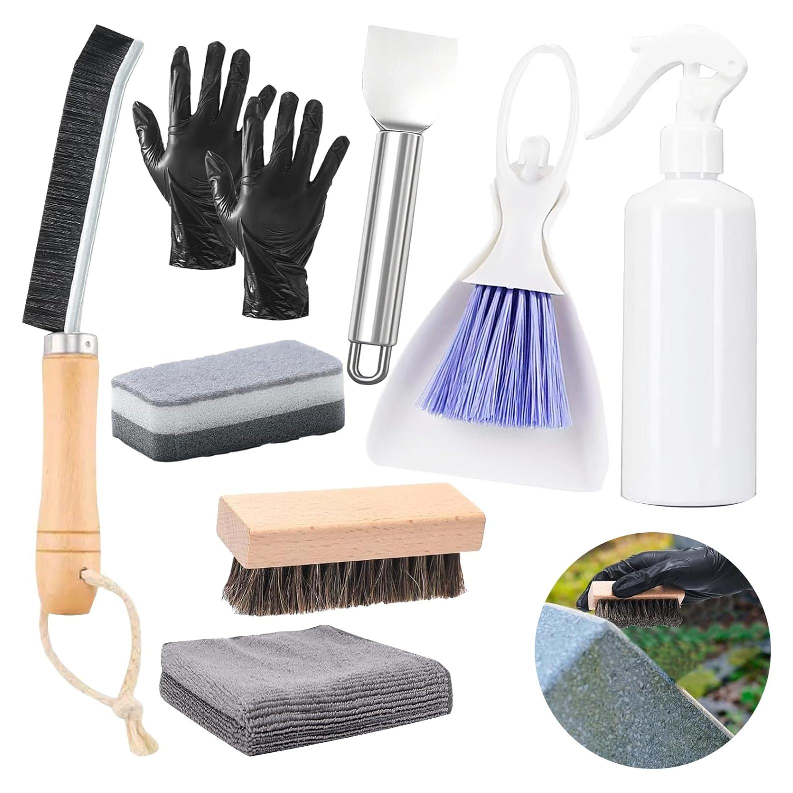 Kit de limpieza de lápidas 8 piezas Delllala - Incluye cepillos y guantes