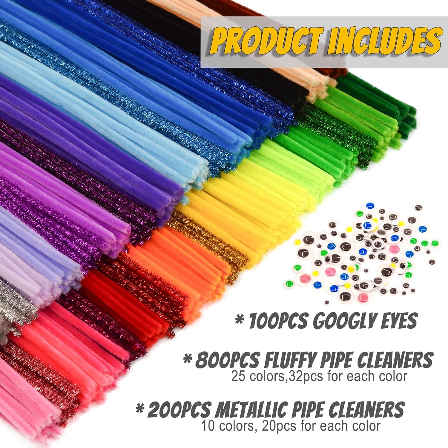 Conjunto de 1100 Limpiapipas Kocopi + 100 Ojos Autoadhesivos