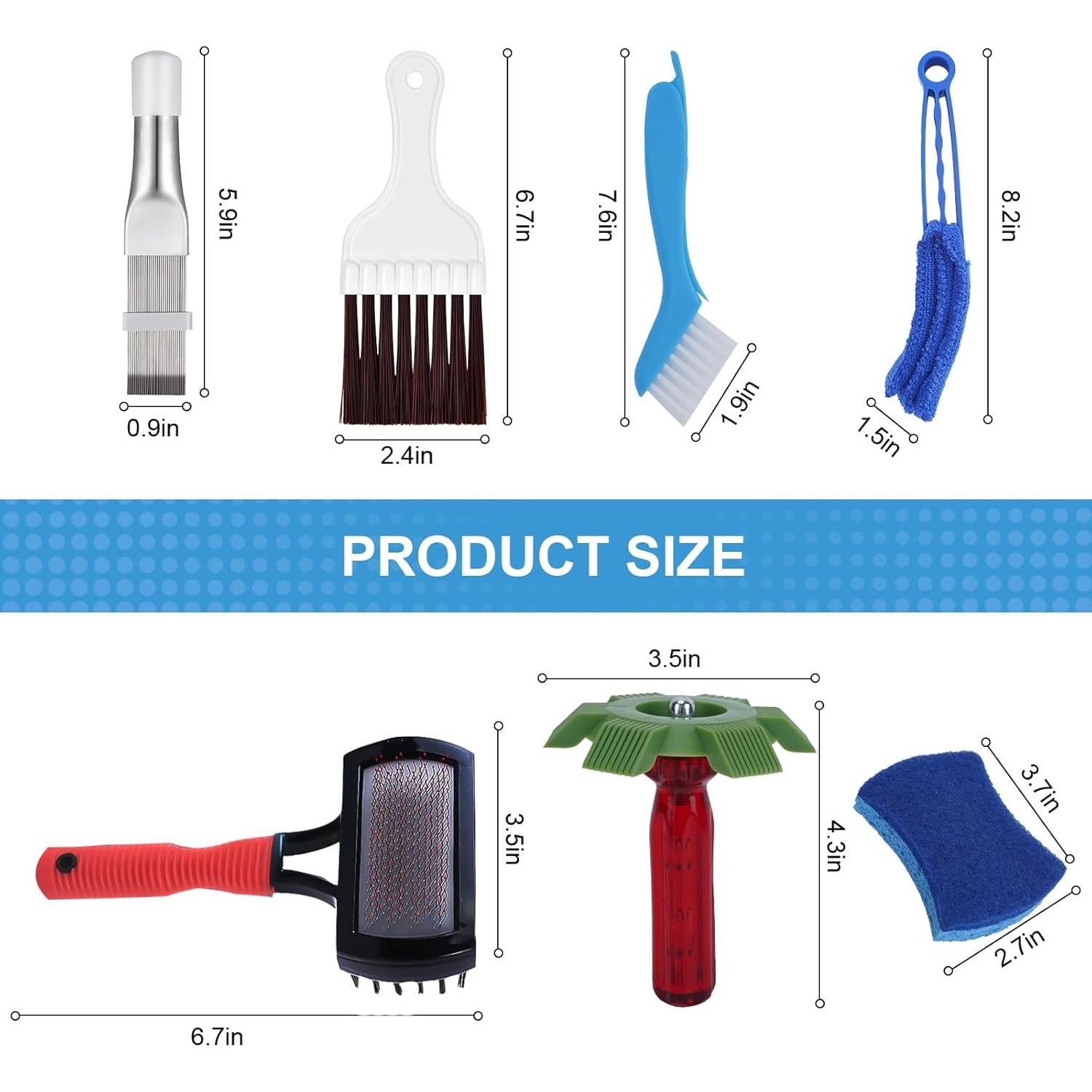 Kit de limpieza de aletas de aire acondicionado Aufind 7 PCS