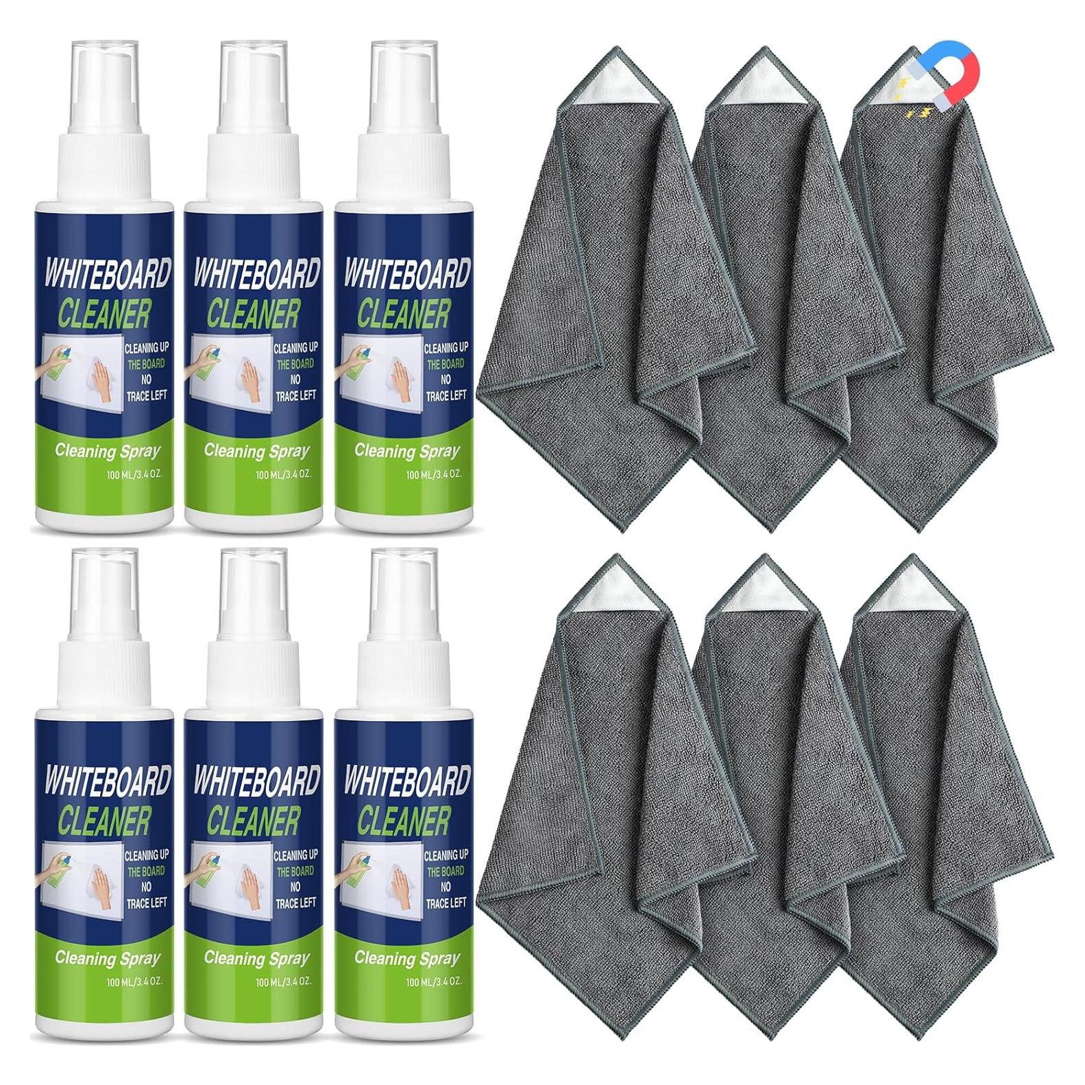 Limpiador de Pizarra Blanca Fuyoooo 100 ml x 12 Pcs con Paño