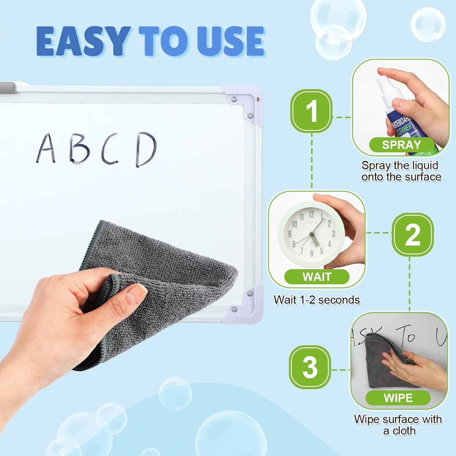 Limpiador de Pizarra Blanca Fuyoooo 100 ml x 12 Pcs con Paño