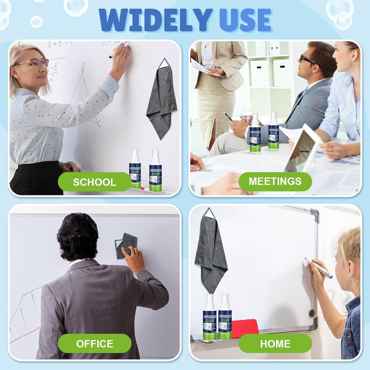 Limpiador de Pizarra Blanca Fuyoooo 100 ml x 12 Pcs con Paño