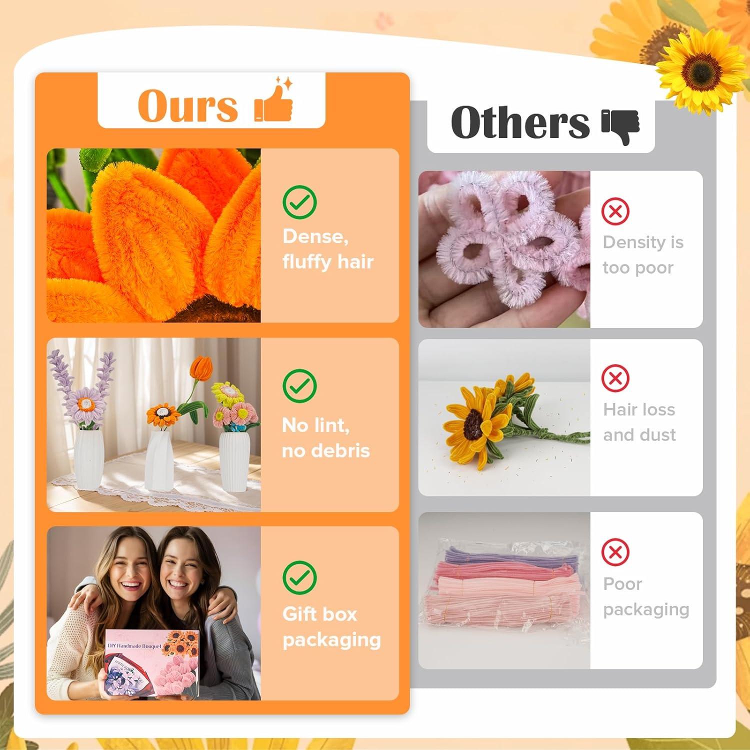 Kit de Manualidades para Hacer Flores SZXYMUQI - 500 Piezas