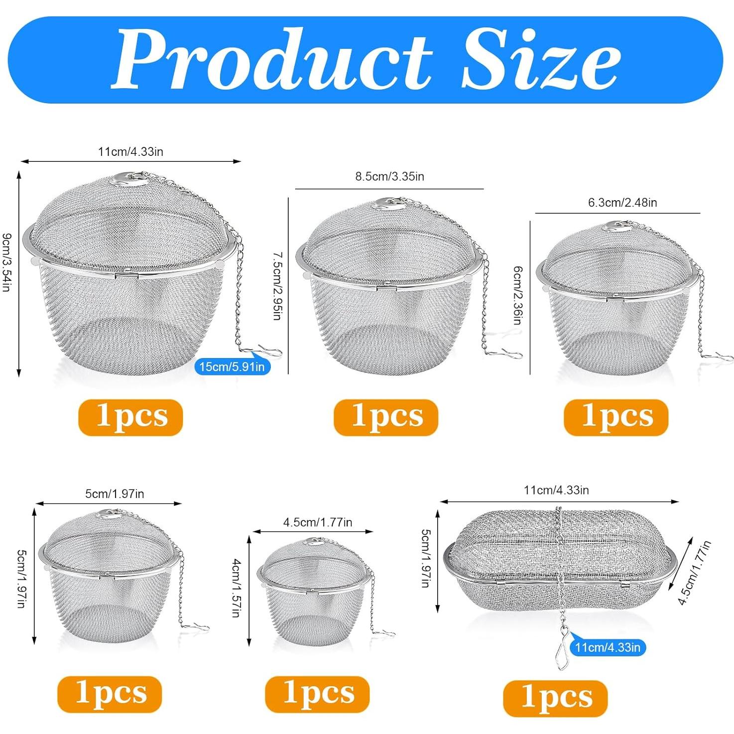 Cestas de Limpieza Ultrasónica Akamino - 6 Piezas Acero Inoxidable