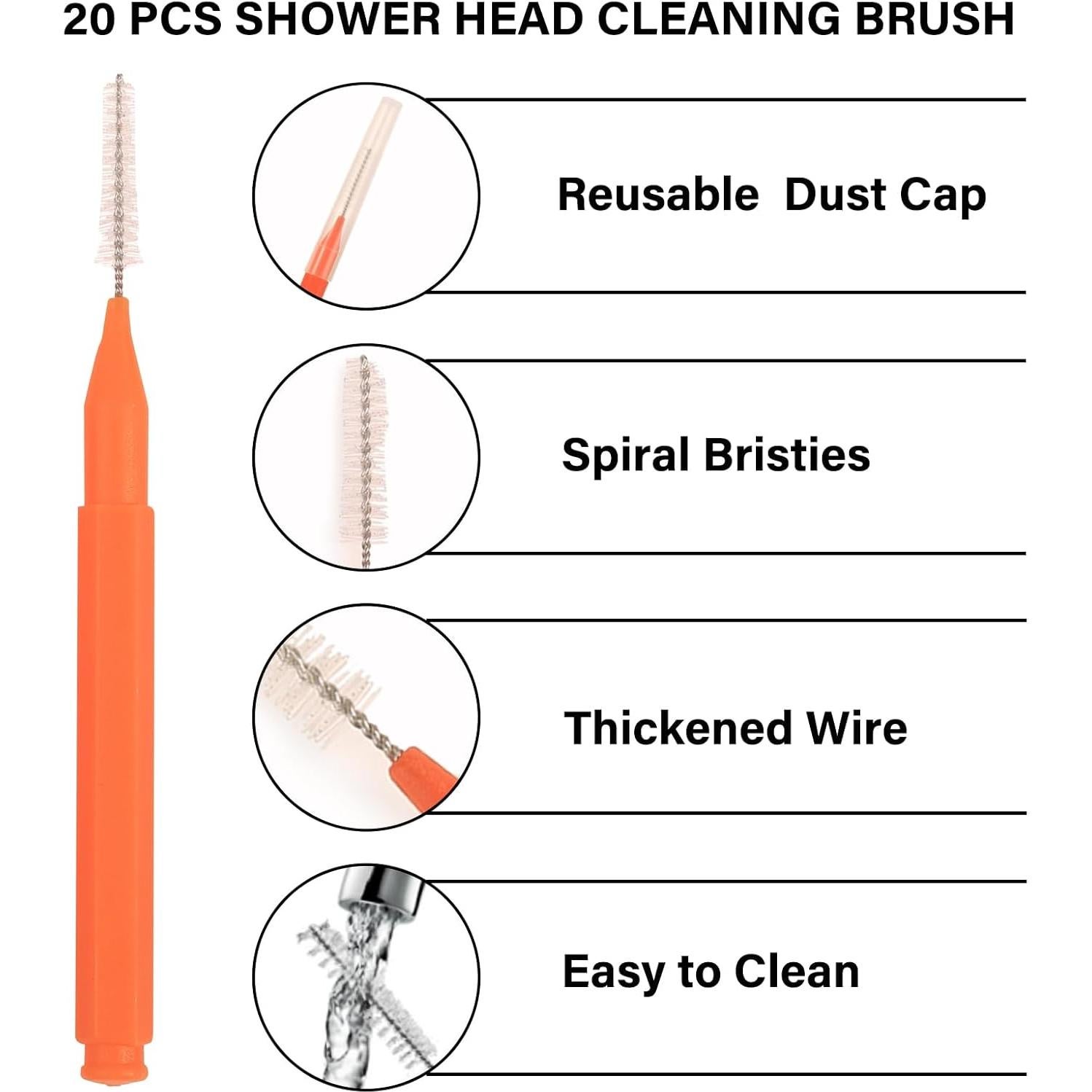 Kit de Limpieza de Cabezal de Ducha RWNXKARN 30 Piezas