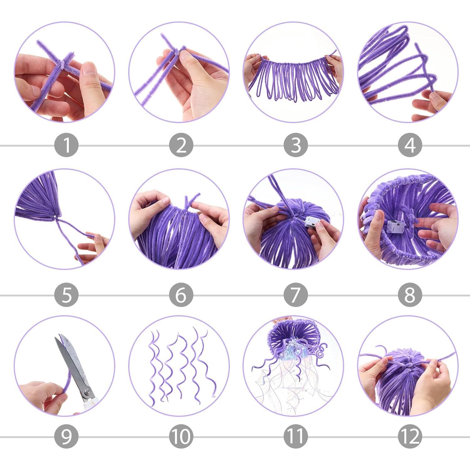 Kit de Manualidades de Medusas DIY Beeveer 312 Piezas con LED