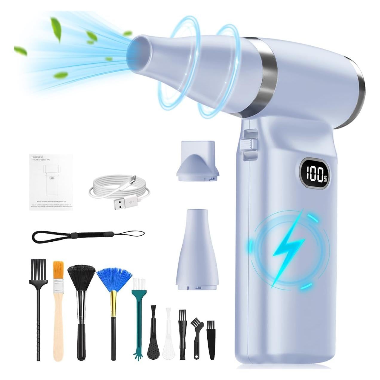 Soplador de Aire Comprimido Sunmeg YF02 Azul 110000 RPM Recargable